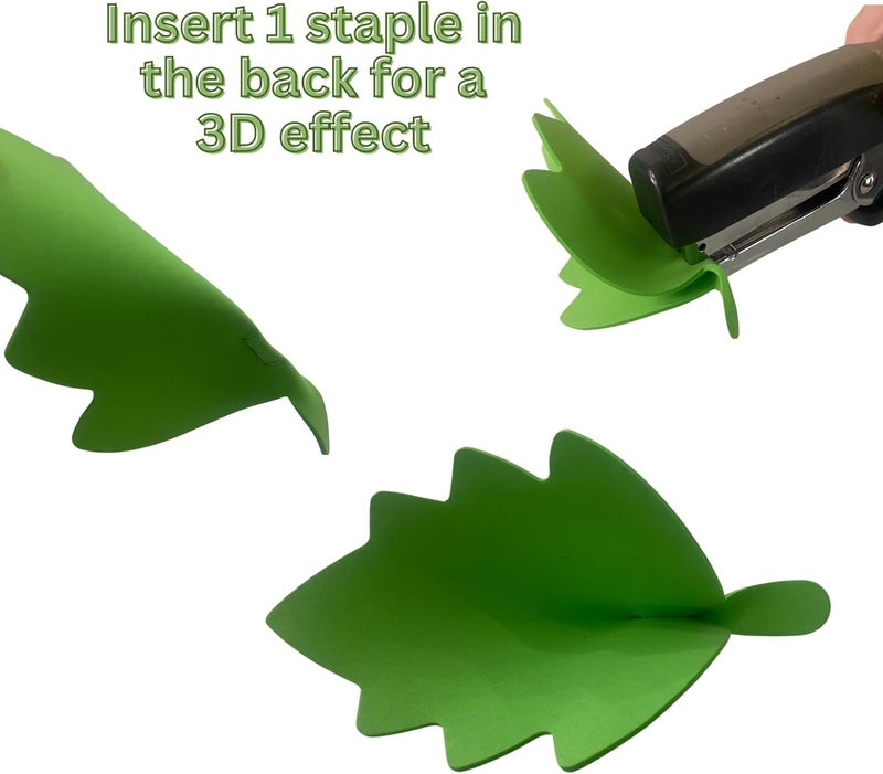 AoneFun Die Cut Leaves - Foam Leaves 24 Pcs Leaf Cutouts for Bulletin Board & Craft Projects Approx 6" Foam Leaves for Crafts Leaf Cut Outs Spring Crafts for Kids Caterpillar Craft Leaf - Image 2